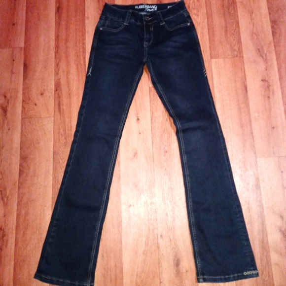 Rubberband Denim - Rubberband Stretch Bootcut Jeans dark blue Size 26